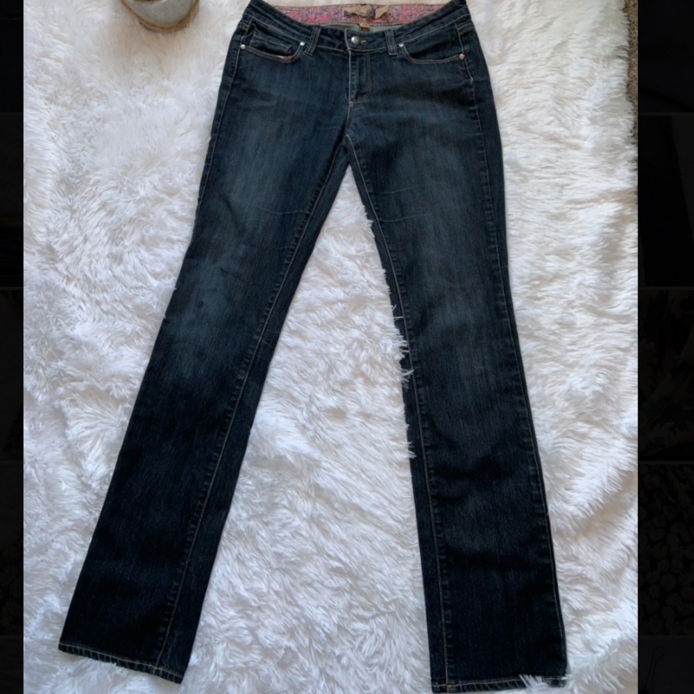 Paige Skyline Boot cut dark blue jeans